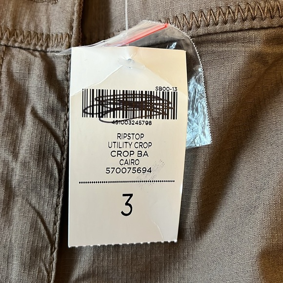 Chico’s Ripstop Utility Crop Cairo Brown, Size 3 NWT - Picture 4 of 5
